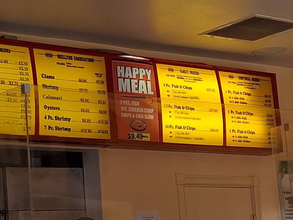 H Salt Fish & Chips Seafood Galley Menu 2
