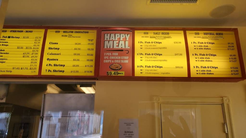 H Salt Fish & Chips Seafood Galley Menu 7